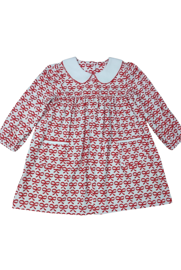 WHIMSY BAY Christmas Bows Maddie Dress