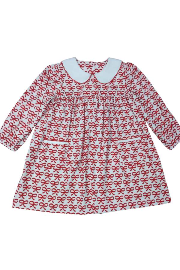 WHIMSY BAY Christmas Bows Maddie Dress
