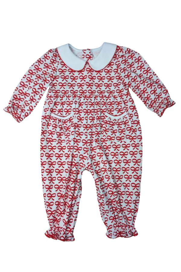 whimsy bay Christmas Bows Millie Romper