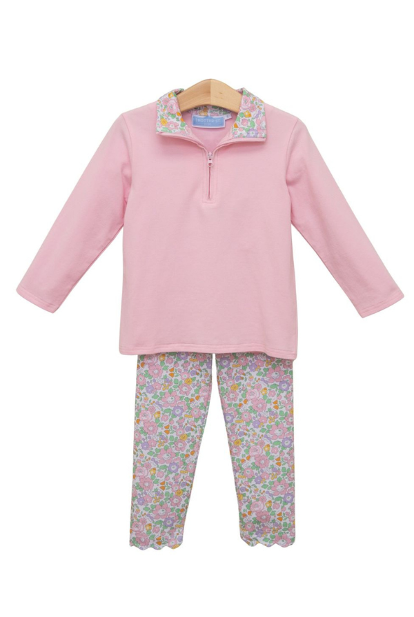TROTTER STREET Autumn Blooms 1/4 Zip Pullover Set