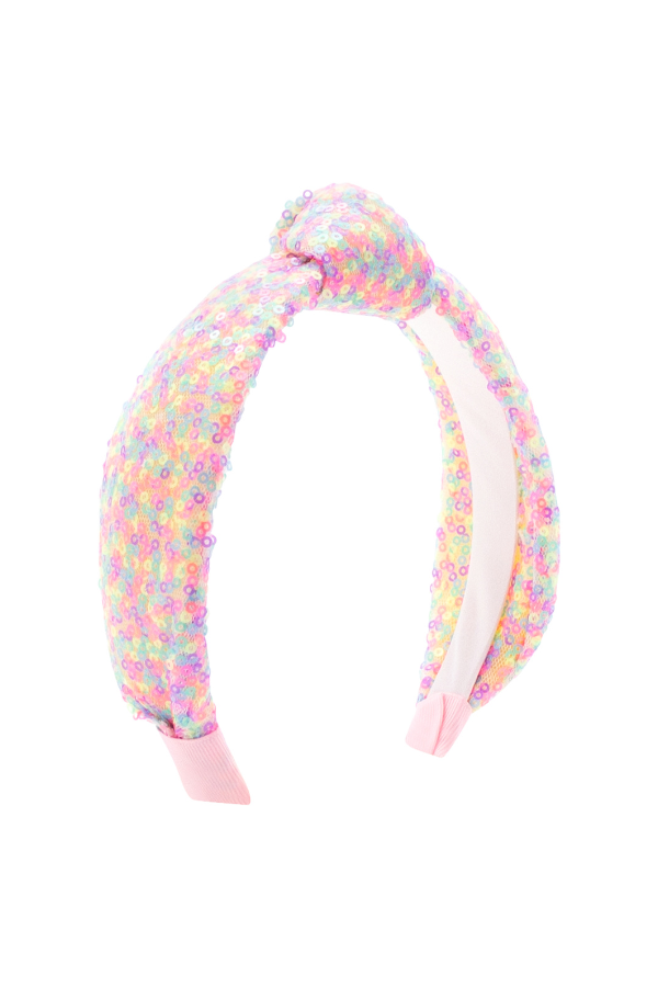 WEE ONES Confetti Sequin Padded Knot Headband