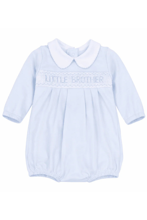 MAGNOLIA BABY Little Brother Smocked Long Sleeve Bubble