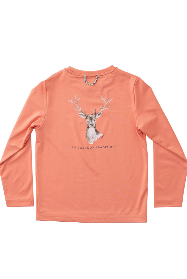 prodoh Boys Long Sleeve Pro Performance Tee | Deer