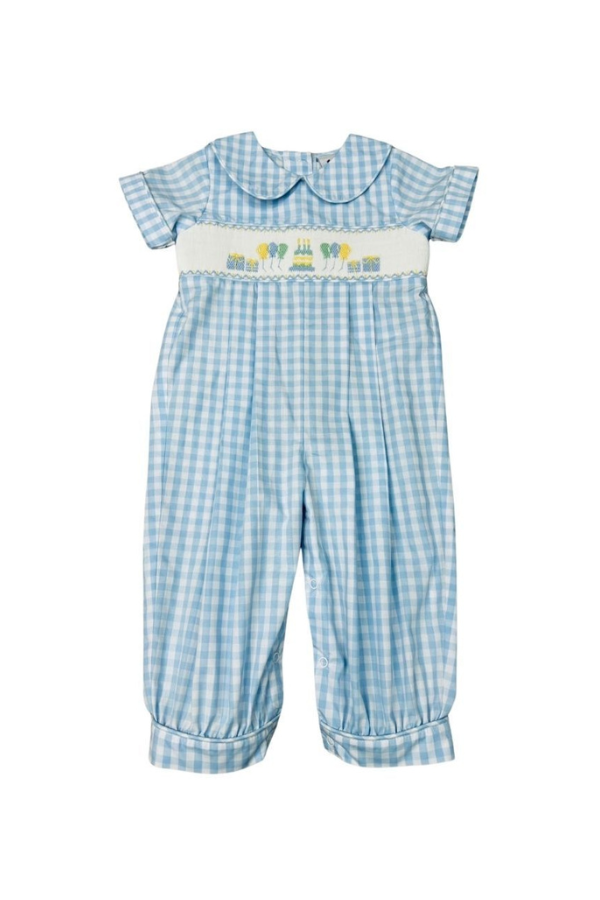 delaney Birthday Cake & Balloons Long Romper