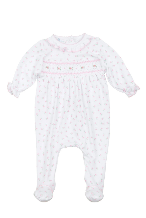 MAGNOLIA BABY Juliette's Classics Pink Smocked Footie