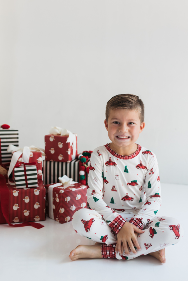 in my jammers Red Holly Jolly Cruisers Two Piece Set