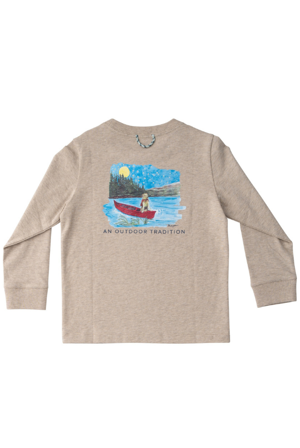 prodoh Boys Long Sleeve Pro Performance Tee | Trench Coat Heather