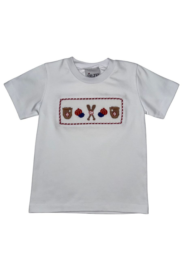 Delaney Boys Smocked Baseball Game Shirt