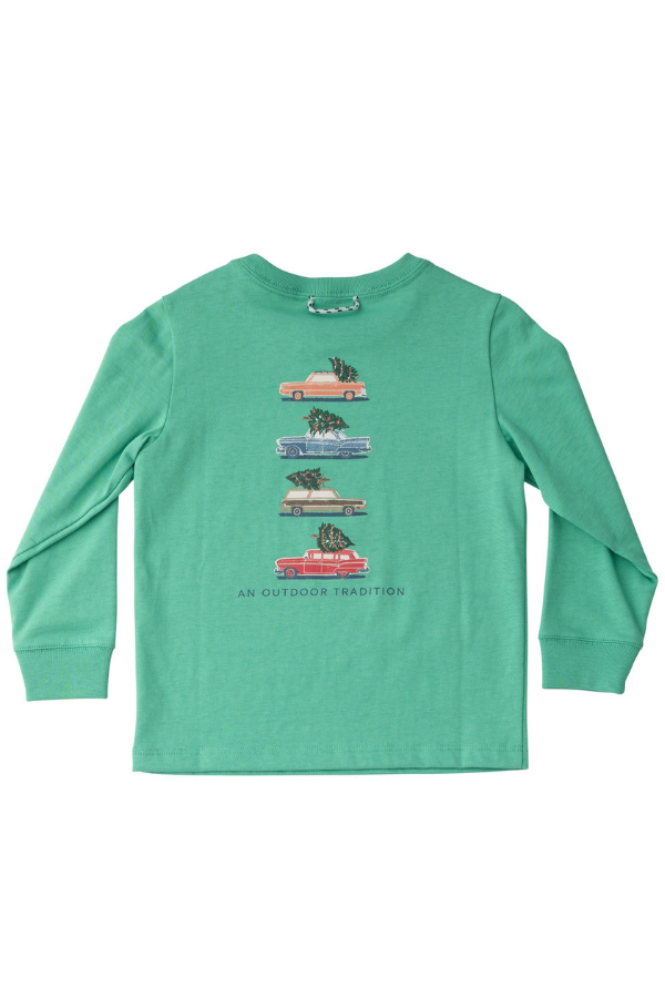 prodoh Boys Long Sleeve Pro Performance Tee | Green Spruce