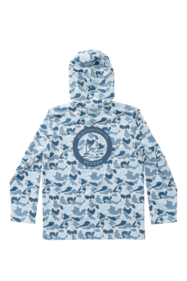 prodoh Pro Performance Hoodie Fishing Tee | Ashley Blue