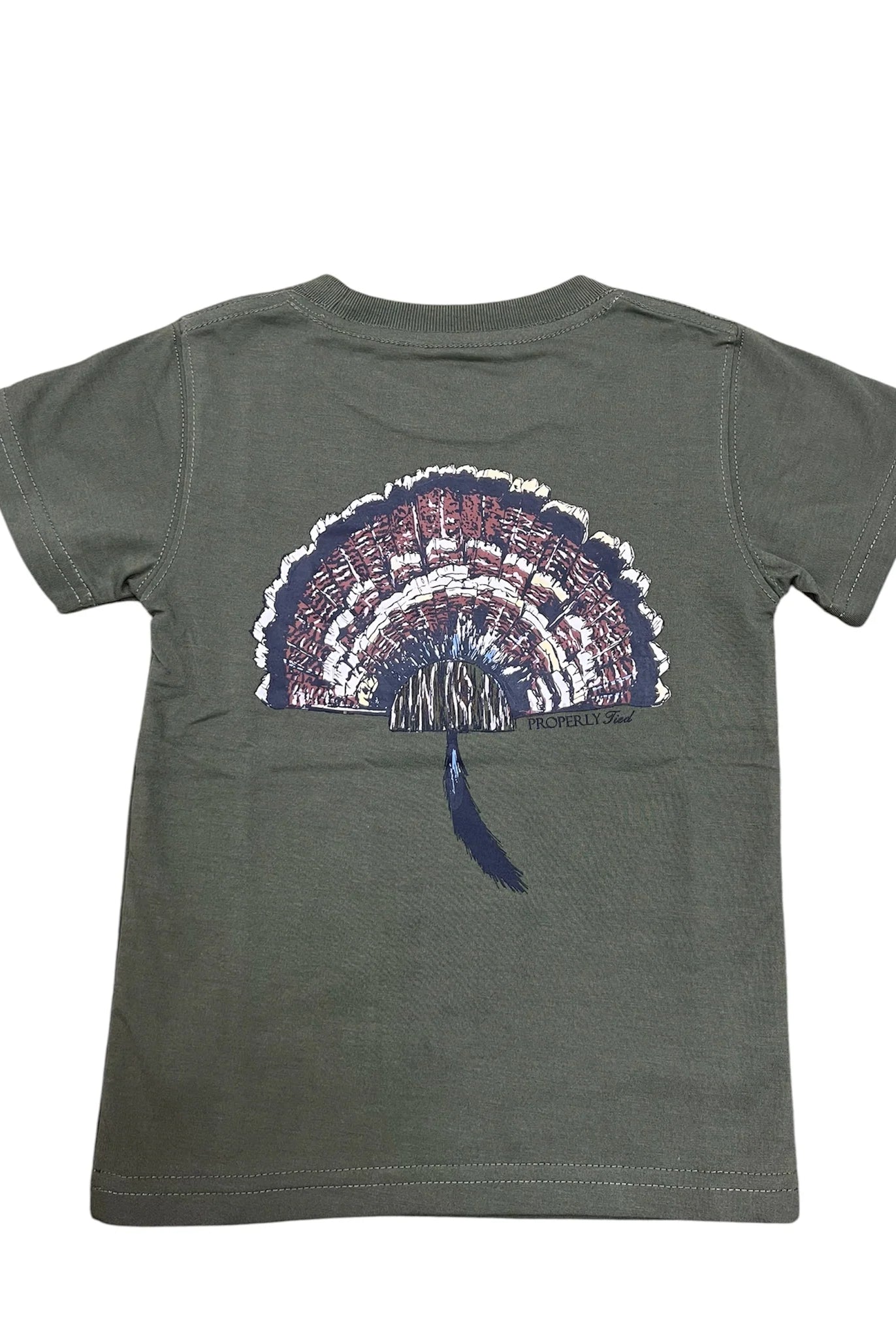 Properly Tied Boys Turkey Mount SS Olive