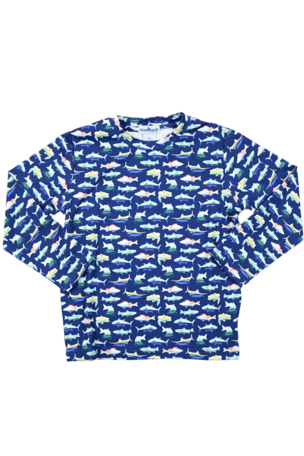 blue quail Catch Of The Day Long Sleeve Performance Tee