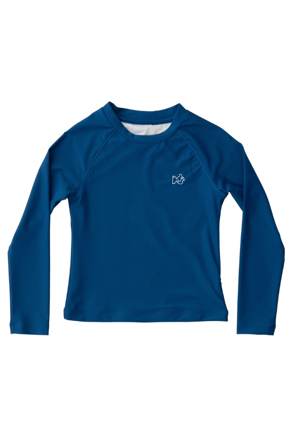 prodoh Boys' Reef Rashguard Swim Shirt in Solid | Set Sail Navy Blue