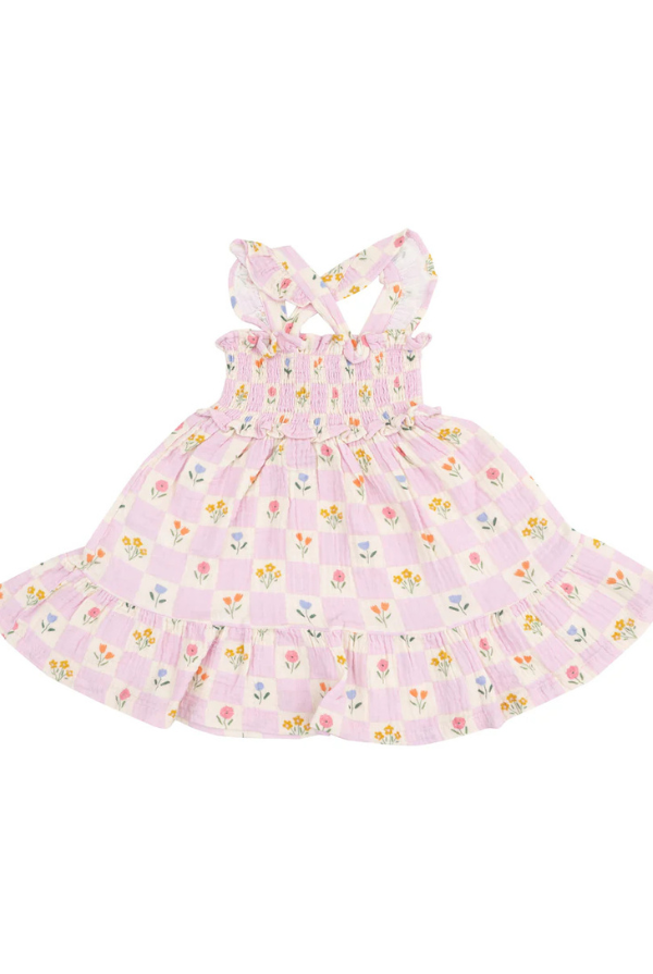 angel dear Ogee Floral Scallop Open Back Top and Bloomers