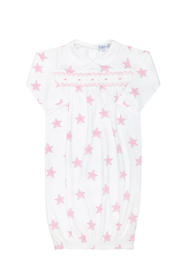 nellapima Pink Stars Smocked Gown