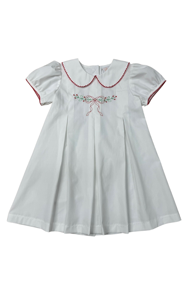 WHIMSY BAY Holly-Days Bow Pleated Dress