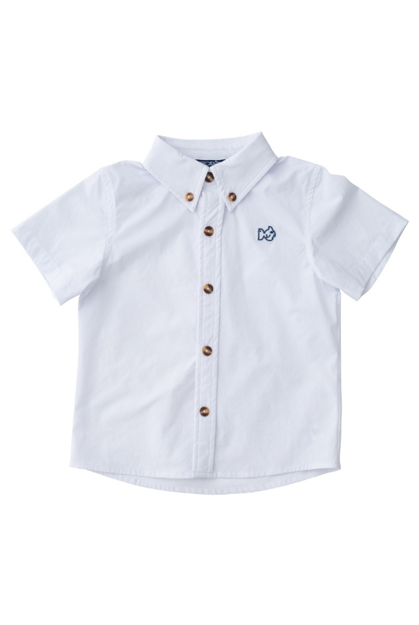 prodoh Boys' Short Sleeve Fishing Shirt | Bright White