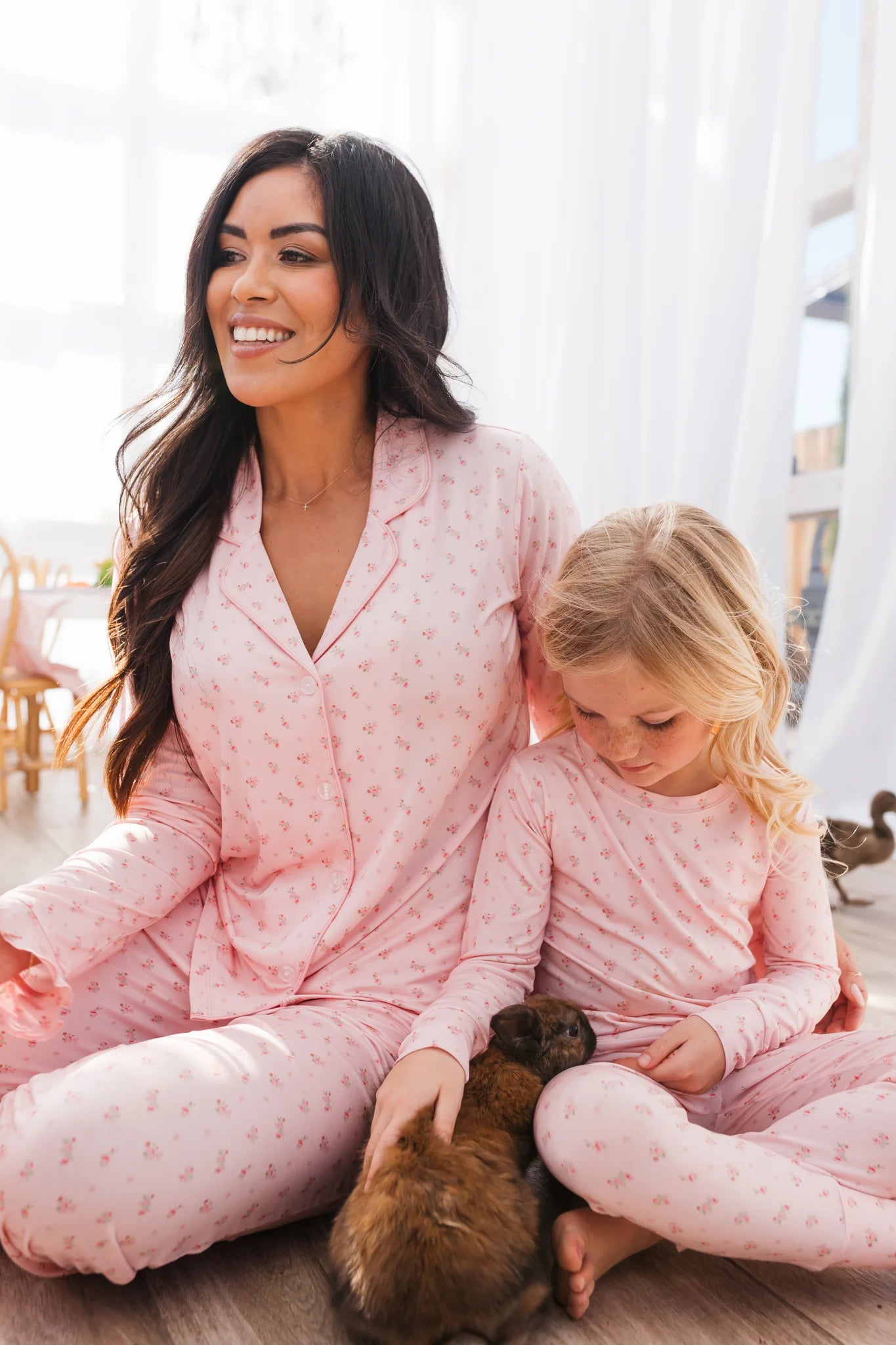 in my jammers Rosie Floral Women's Long Sleeve Ruffle Set