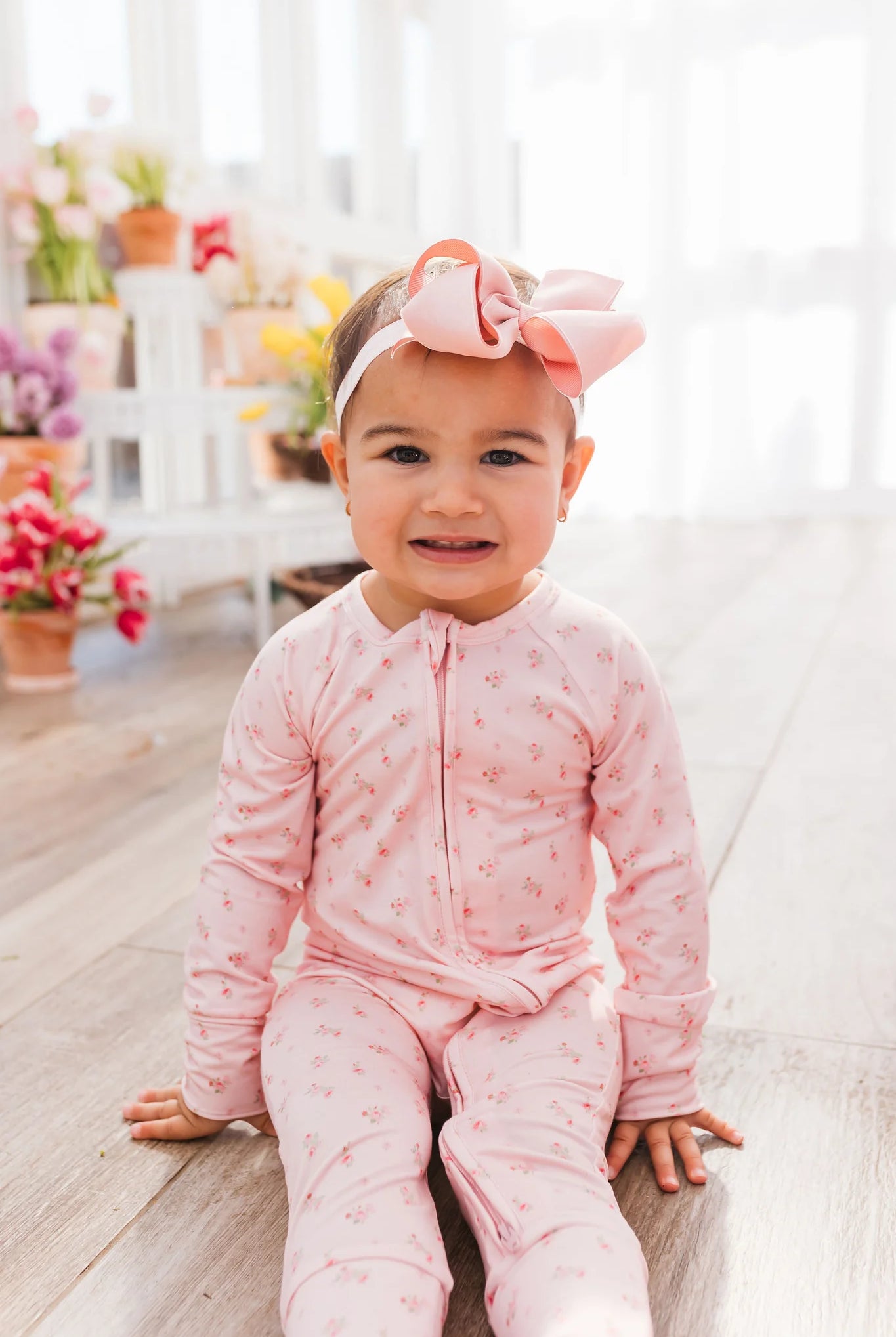 in my jammers Rosie Floral Zipper Romper