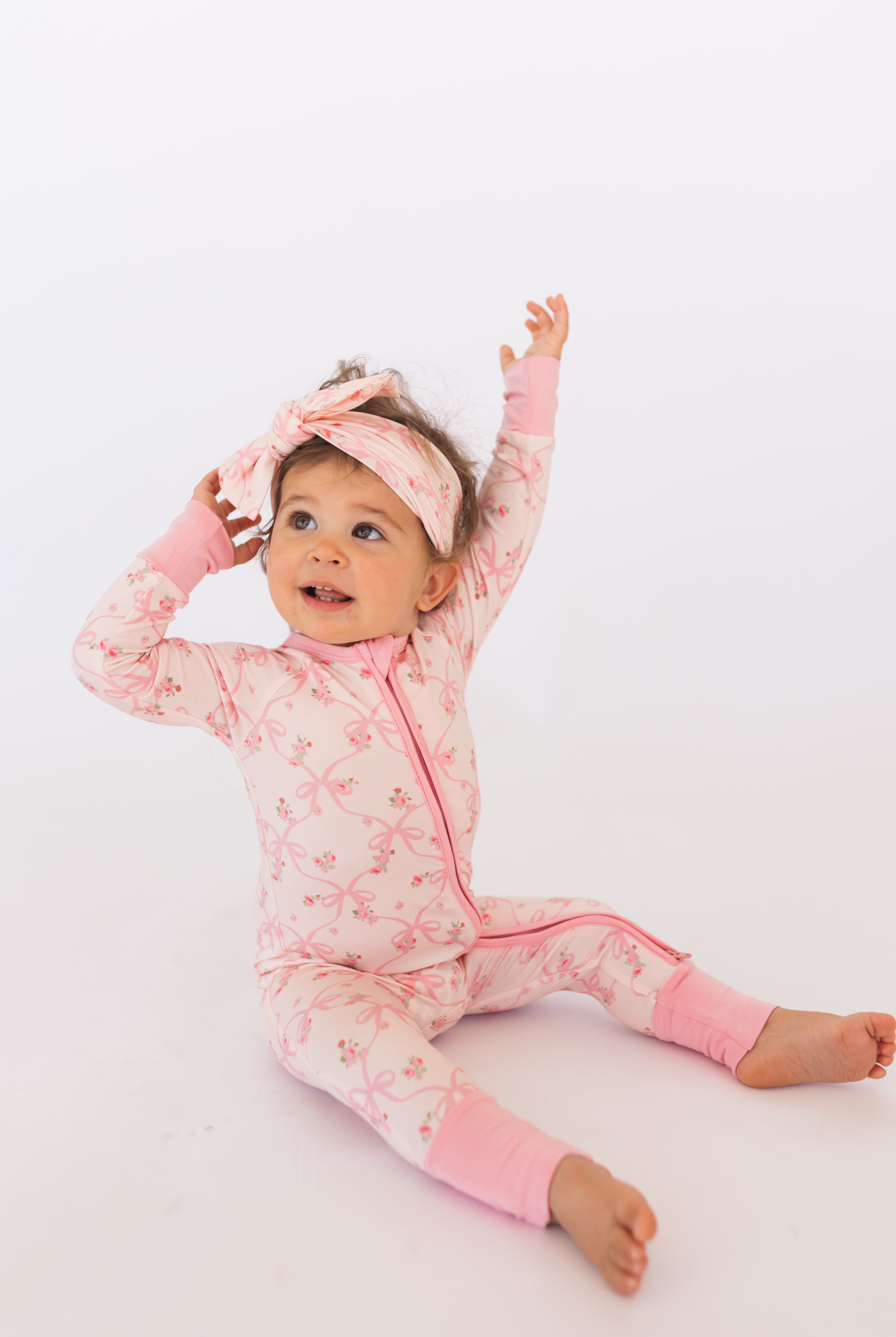 in my jammers Rosie Bow Zipper Romper