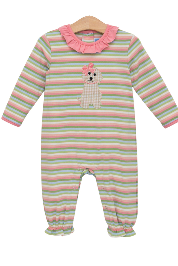 trotter street Puppy Ruffle Romper