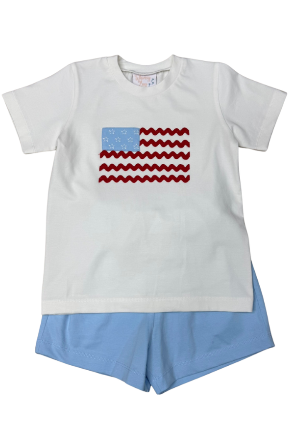 whimsy bay Ric Rac & Stars Short Set