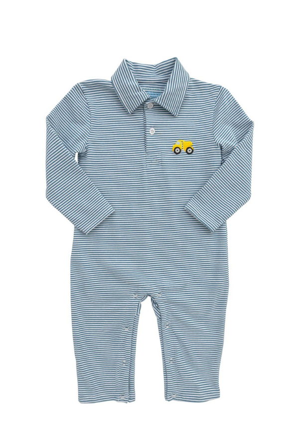 itsy bitsy Dump Truck Polo Romper