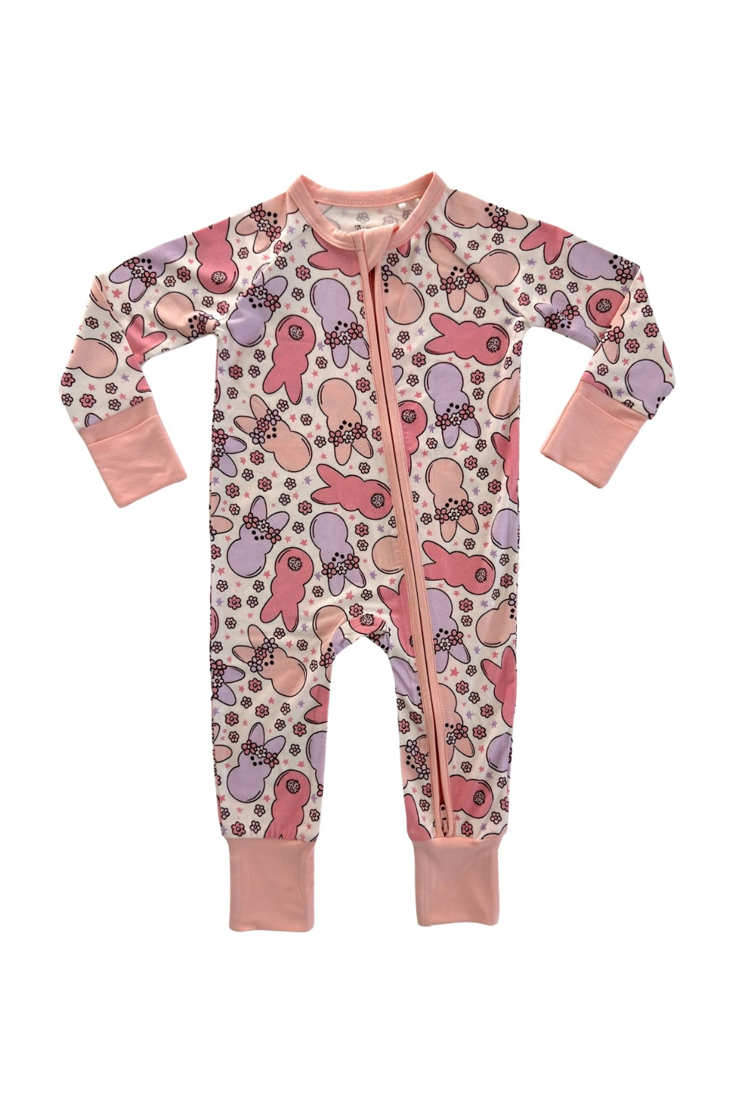 IN MY JAMMERS SNUGGLE BUNNY ZIPPER ROMPER