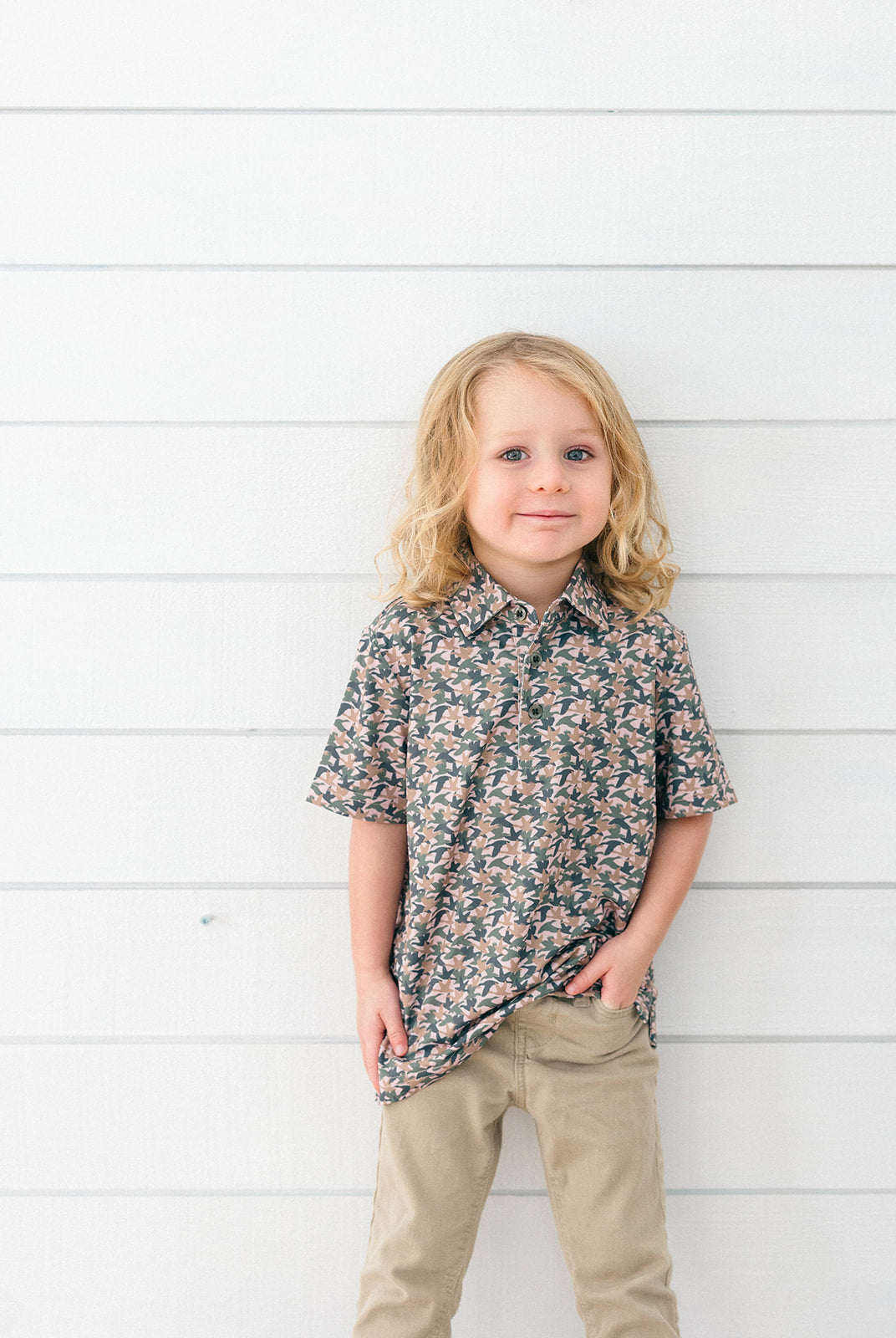 Poppy Kids Camo Duck Boys' Polo