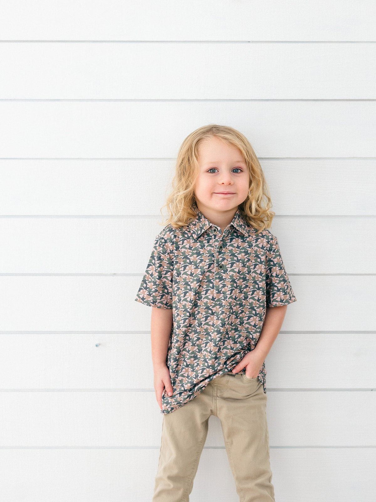 Poppy Kids Camo Duck Boys' Polo