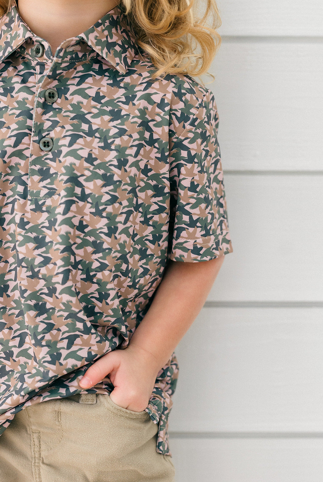 Poppy Kids Camo Duck Boys' Polo