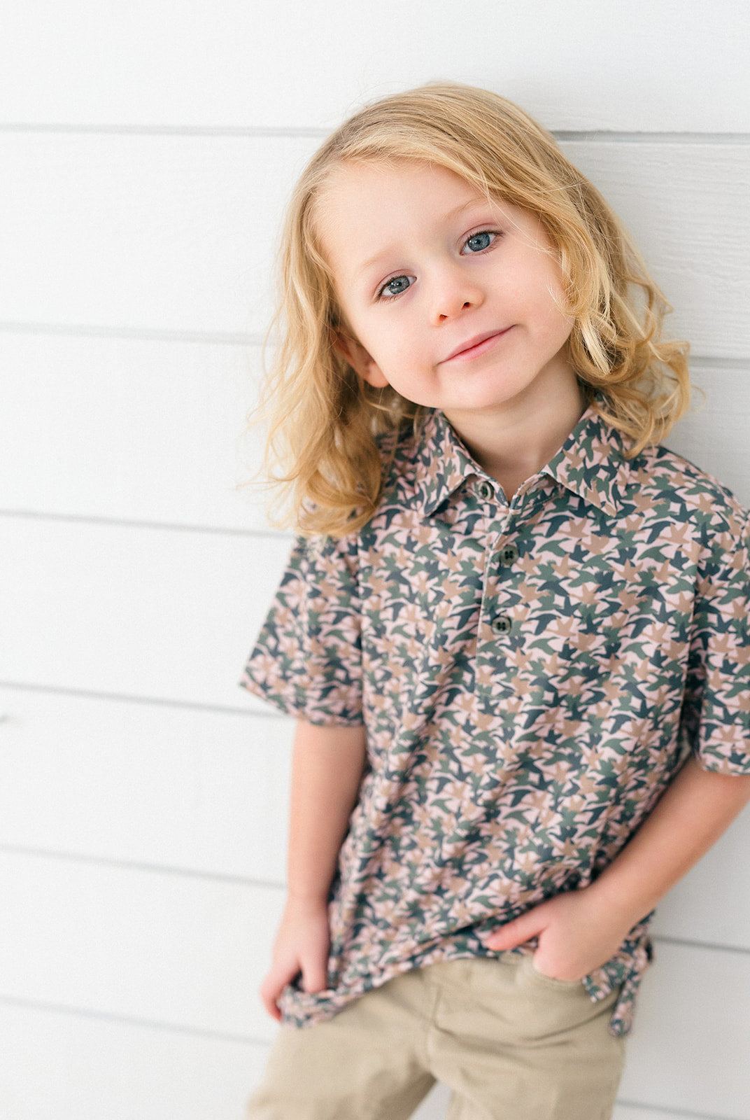 Poppy Kids Camo Duck Boys' Polo