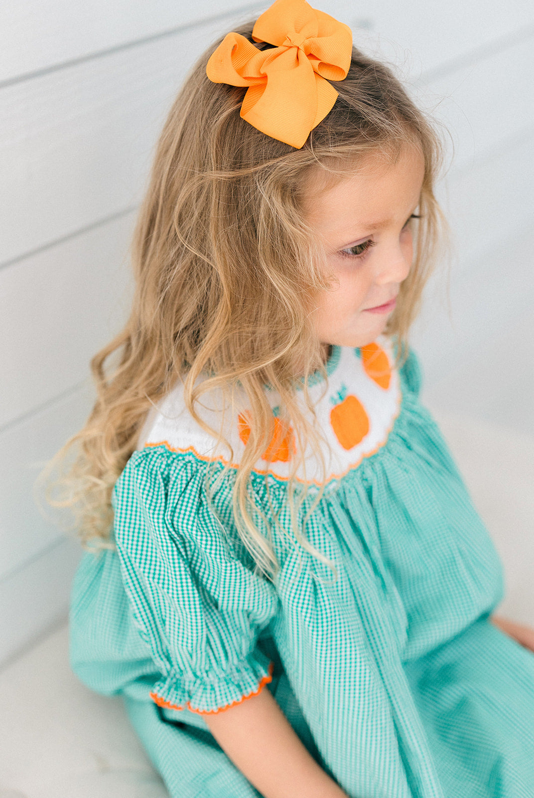 Poppy Kids Green Pumpkin Dress