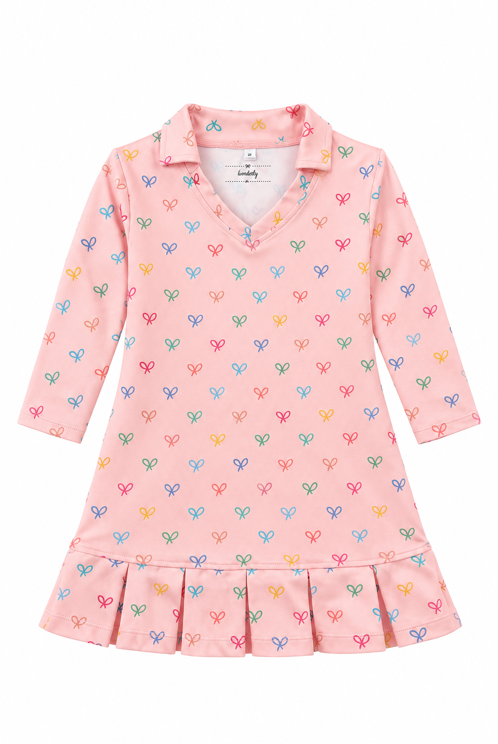 honesty Pleated Multi Bows Dress