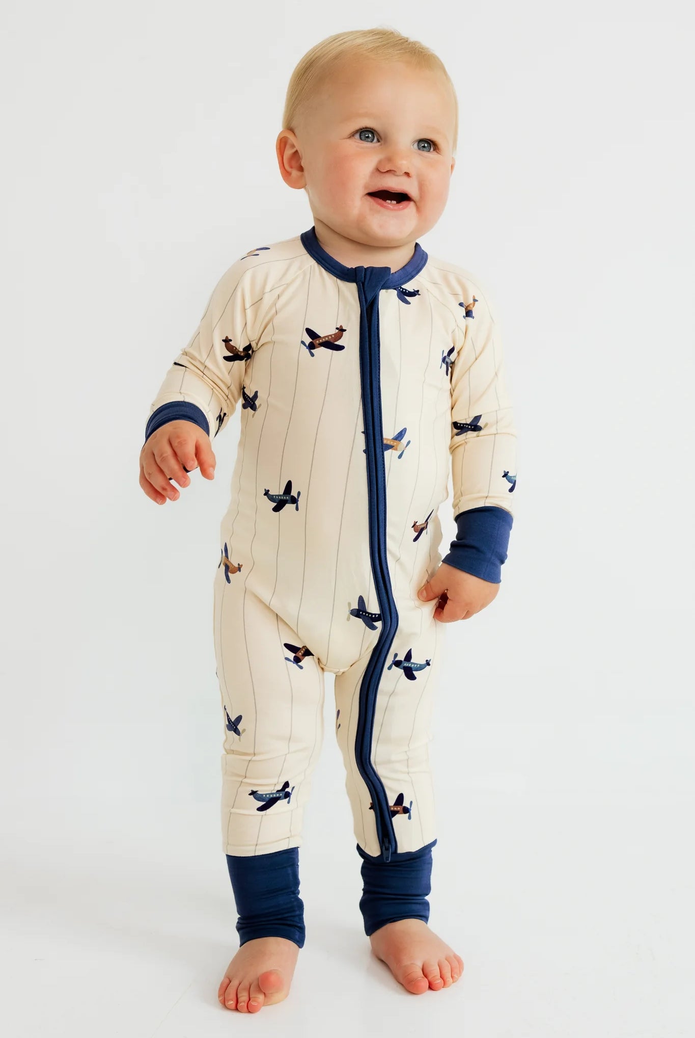 in my jammers Airplane Zipper Romper