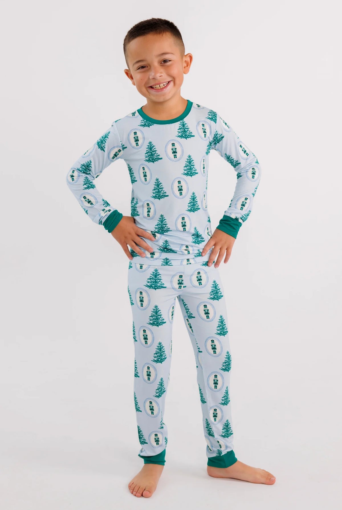 IN MY JAMMERS Green Nutcracker Two Piece Set