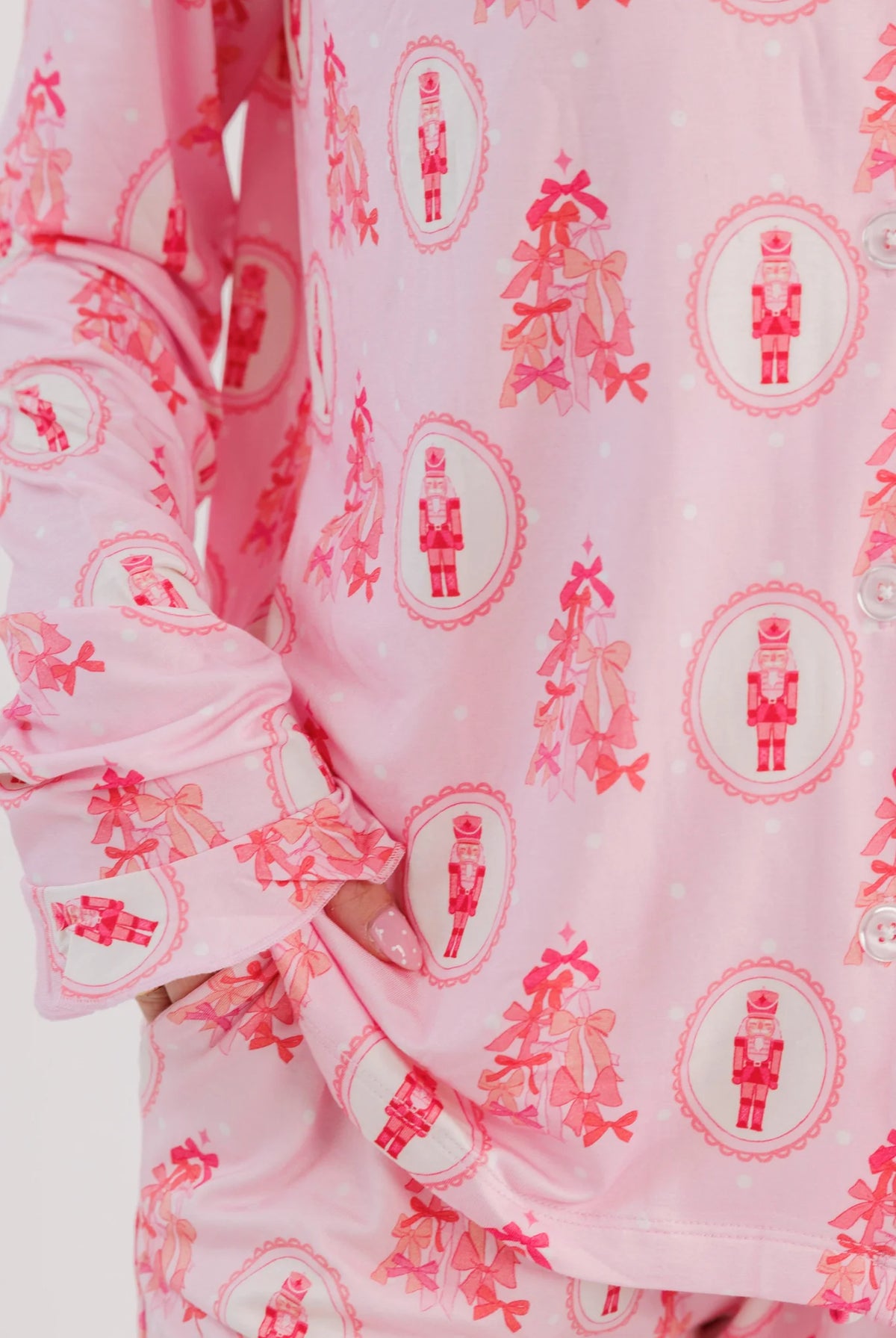IN MY JAMMERS Wrapped in Bows Women's Long Sleeve Ruffle Set