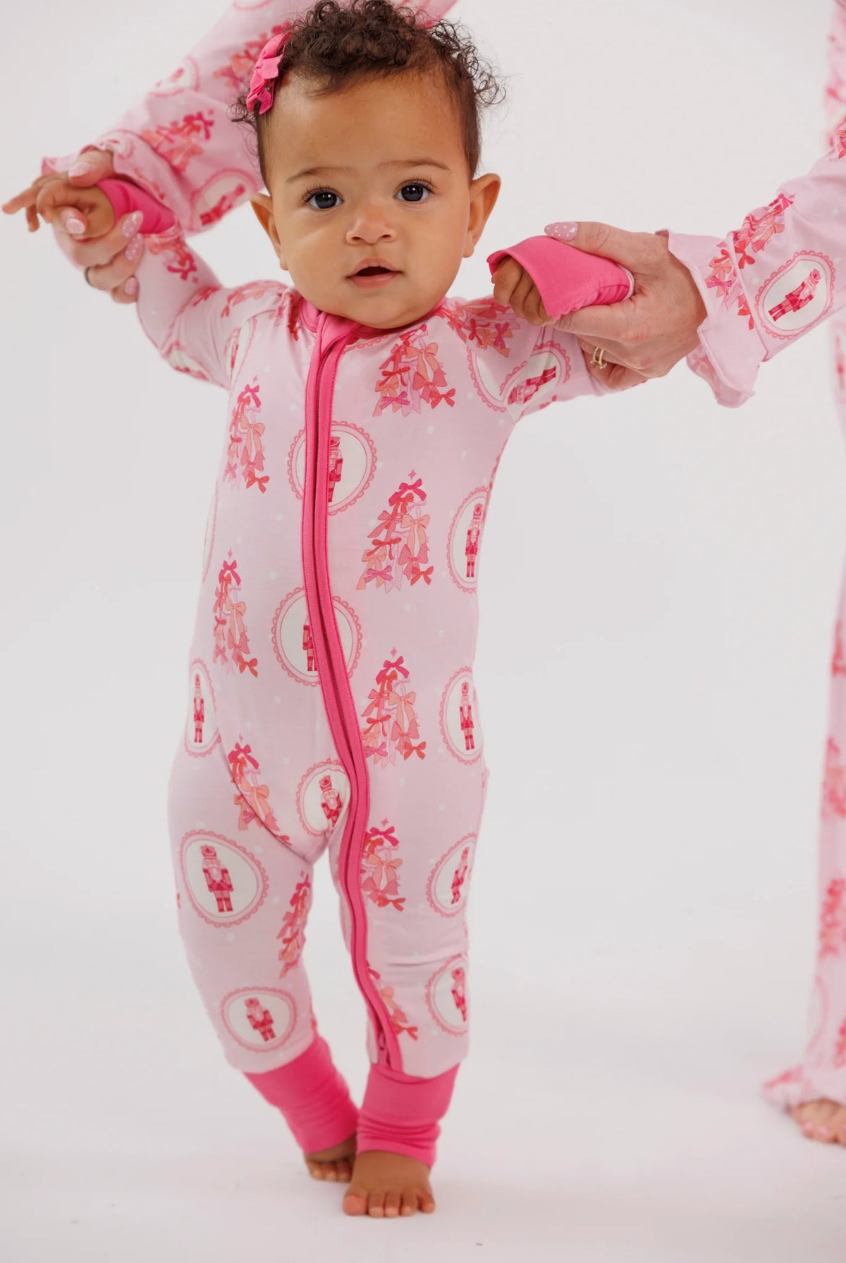 IN MY JAMMERS Wrapped in Bows Zipper Romper