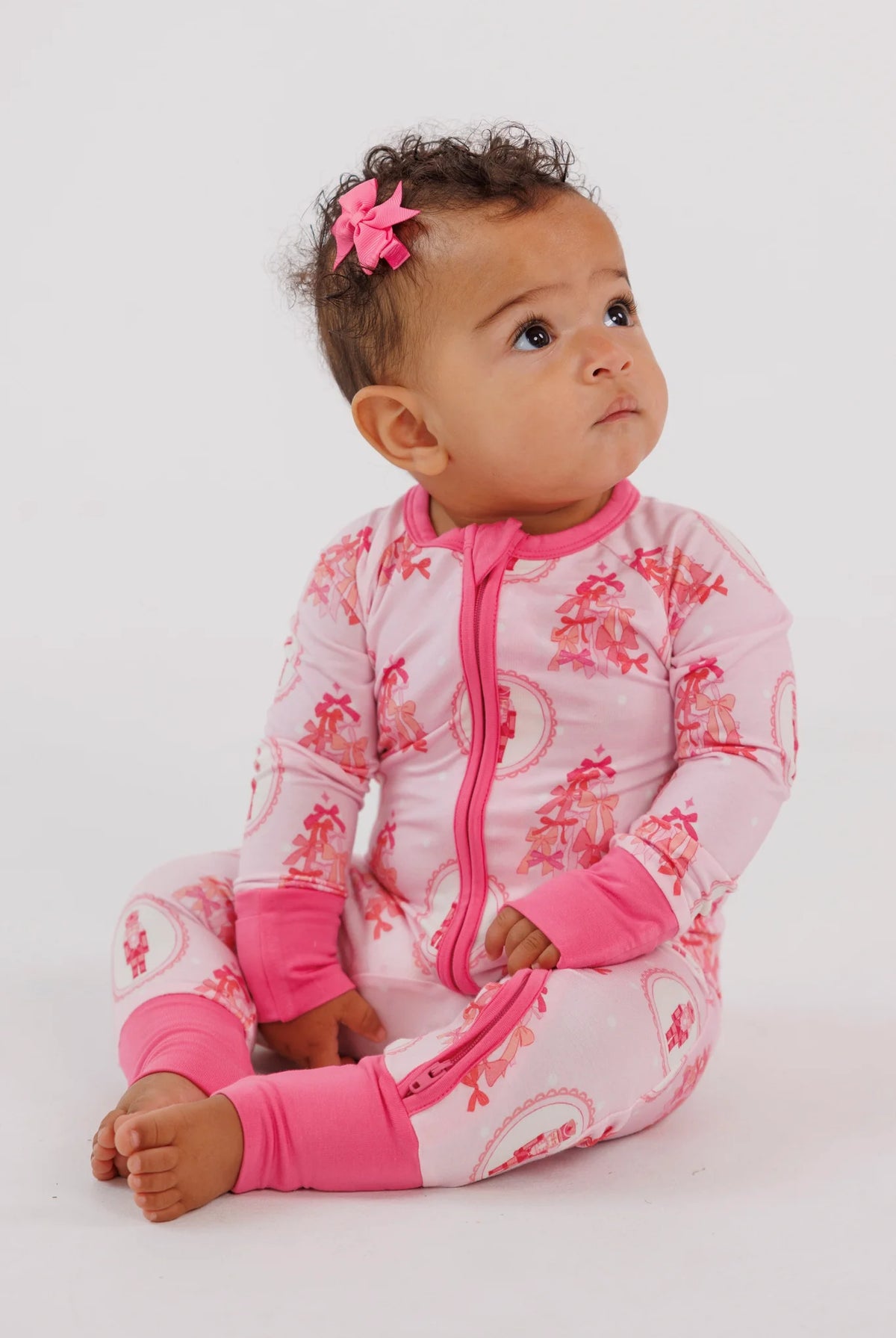 IN MY JAMMERS Wrapped in Bows Zipper Romper