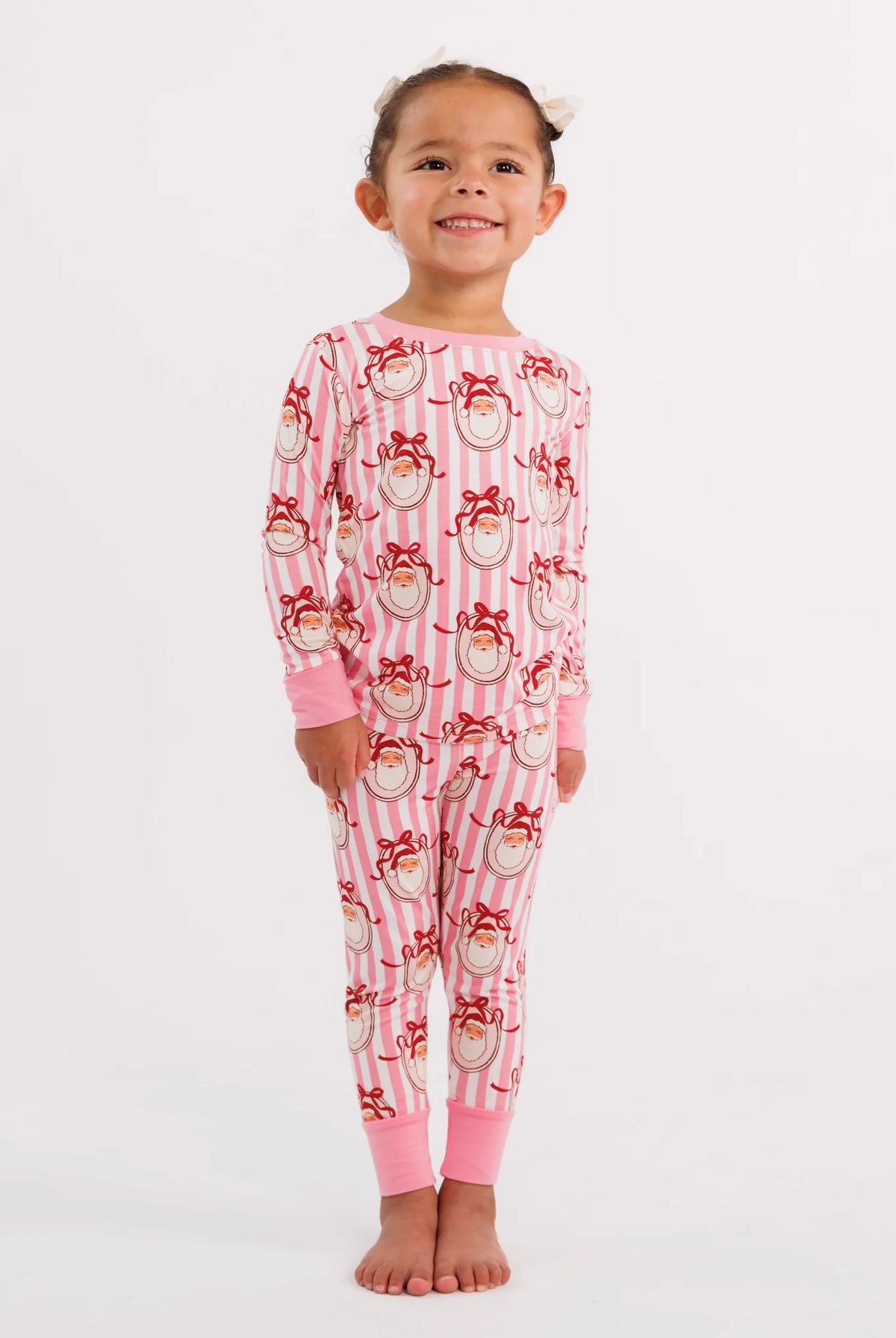 In My Jammers Pink Santa Claus Lane Two Piece Set