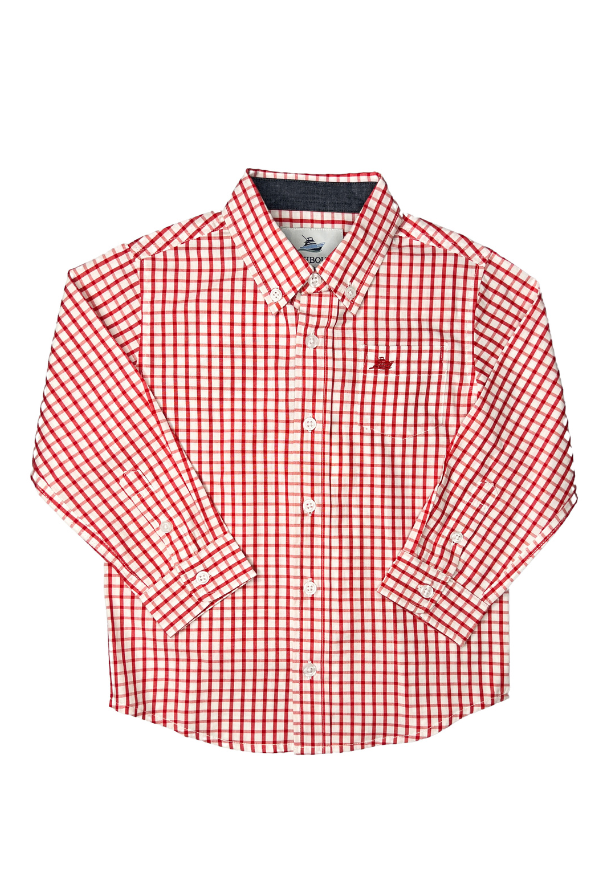 southbound Red Long Sleeve Dress Shirt