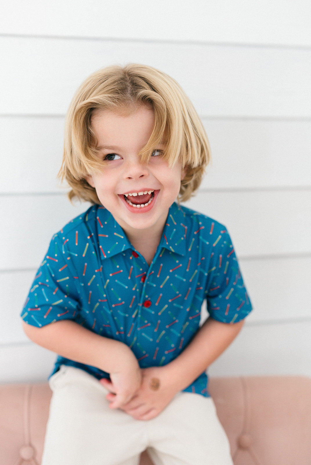 Poppy Kids Write On Boys' Polo