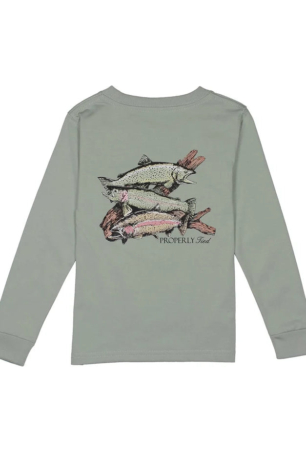 Properly Tied Boys Trout Trio LS Chrome Grey