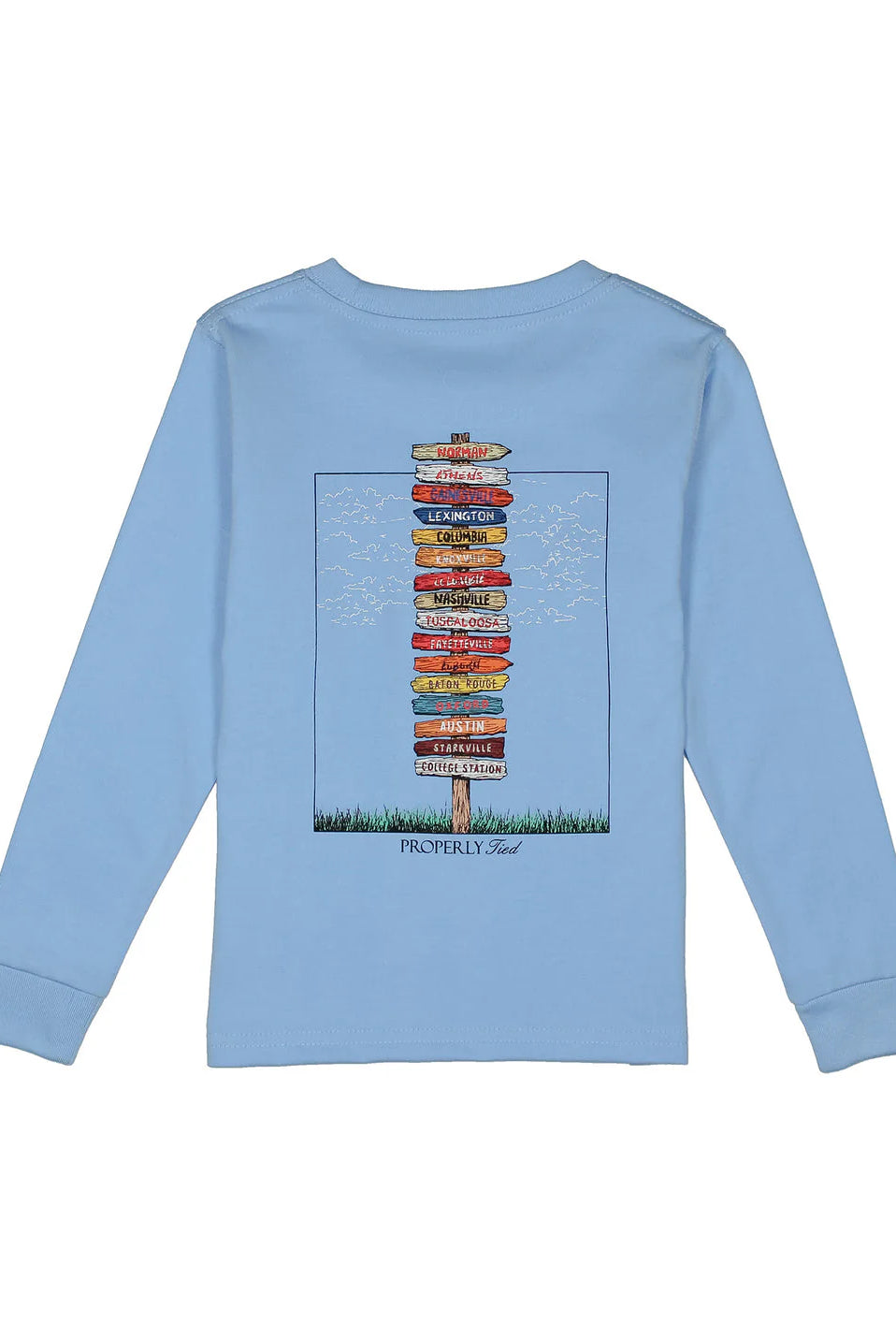 PROPERLY TIED Boys Southeastern Showdown LS Light Blue