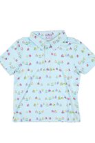 blue quail Boat Race Polo Short Sleeve Shirt