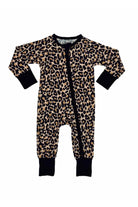 IN MY JAMMERS Leopard Zipper Romper