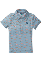 prodoh Boys' Pro Performance Short Sleeve Polo | Rainbow Trout Print