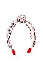 WEE ONES Soft Textured Collegiate Georgia Print Knot Headband