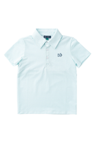 prodoh Boys' Short Sleeve Pro Performance Polo | Aruba Blue Stripe