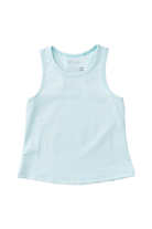 prodoh Girls' Active Racerback Tank Top | Aruba Blue Stripe